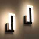 Pasoar Modern Wall Sconces Set of Two, Led Wall Light 7w, Warm White Beside Light Hardwired Acrylic Wall Light Lighting, Suitable for Living Room Corridor Bedside (Warm White 3000K 2Pack) (ModelA-Warm White Non-Dimmable)