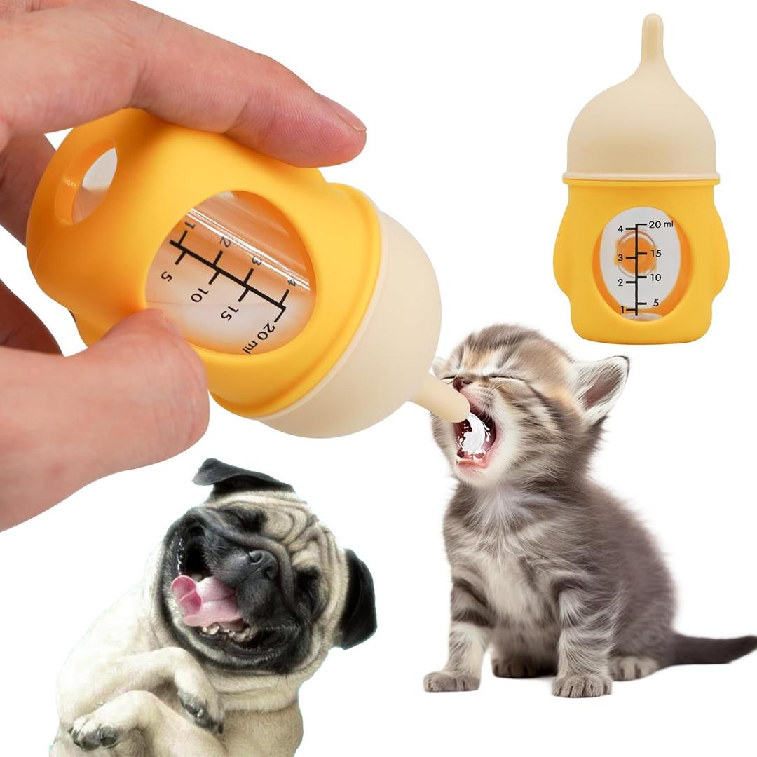 Puppy Bottles for NursingKitten Bottles for NursingPet Feeding Bottle(Yellow- 20ml)