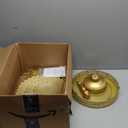 Dandat 2 Pcs Cupcake 3 Tiered Metal Dessert Stand Round Cupcake Tower Cake Holder Stand Tiered Serving Tray for Wedding Baby Shower Birthday Tea Party Table Decor(Gold)