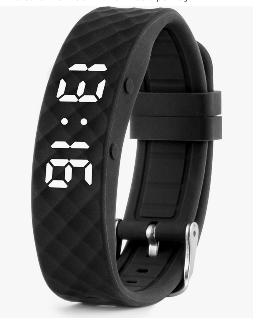 Vibrating Alarm Reminder Watch - with up to 10 Personal Alarms or Pill Reminders per Day