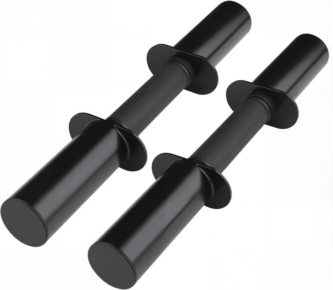 Pair of 16" Olympic Dumbbell Handles for 2-Inch Plates, Loadable Dumbbell Bars with Knurled Rubber Grips for Home Gym Strength Training