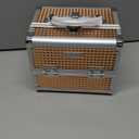 FRENESSA Makeup Case Train Case Portable Makeup Box with Mirror Lock Box Travel Cosmetic Train Cases Hard Makeup Organizer for Nail Craft Storage Vanity Rose Gold