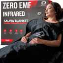 Near Zero EMF Far Infrared Sauna Blanket for Home  71x35.5 in Portable Infrared Sauna Bag for Wellness  Detoxify, Cleanse and Burn Up to 600 Calories per Session  Black