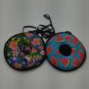 Neoprene Floating Drink Holder Floating Coaster Pool Drink Holder Pool Beer Holder with Rope for Summer Party Tub Lake Boat Water Fun, Medium Size (Tropical Style) 2 Pcs