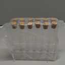 HUAOU 12pcs 30ml Glass Test Tube with Cork Stopper, 20x150mm Storage Tube with Cap, 12 Holes Acrylic Rack, Plant Propagation Vase, Tube Set for Scientific Experiments Lab Candy Liquid Party Decor