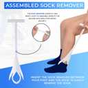 Sock Aid Kit, Premium Sock Puller Aid for Removing Socks or Stockings, with a Super Flexible Sock Aid Device with Long Rope. The Perfect Set for Putting On and Removing Socks or Stockings.