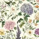 HeloHo Floral Peel and Stick Wallpaper Vintage Floral Contact Paper Boho Flower Botanical Wallpaper Removable Self Adhesive Farmhouse Wall Paper for Cabinets Bathroom Bedroom Vinyl 17.3"x78.7"