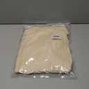 Little Bitty Girls Textured A-Line Swiss Dot Dress, Tulle Long Sleeve Ribbed Knit Crew Neck Midi Dress with Pockets Beige 6-7Y