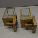 PARTPHONER Dusk to Dawn Outdoor Light Fixtures, 2-Pack Sensor Porch Lights, Waterproof Exterior Wall Sconce Lighting Lamp, Waterproof Wall Lantern for House, Doorway, Garage (Gold) (9.65 in (2-Pack))