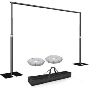 12x10ft Heavy Duty Backdrop Stand, Adjustable Pipe and Drape Stand
