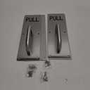 Sumnacon 12 Inch Stainless Steel Door Handle Pull and Push Plate Silver 2 Sets-for Home/Office/Warehouse/Public Places and Suitable of Wooden/Composite Door with Screws