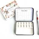 Travel Watercolor Palette,Portable Ceramic Palette 12 Well,Empty Paint Palette,Small Travel Metal Paint Boxwith Porcelain Palette (12Well Set)