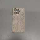 KERZZIL Cute Funny Face Phone Case Compatible with iPhone 16 Pro Max,Liquid Silicone Girly Cases,Cartoon Grimace Soft Gel Rubber Full-Body Protective Microfiber Lining Shockproof Cover(Beige)