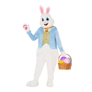 Morph Easter Bunny Costume Adult Deluxe Rabbit Mascot Outfit for Men - Perfect for Easter Costumes and Events L
