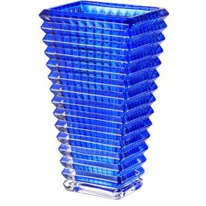 MCMCNCUIU Crystal Vase, Large Crystal Vases for Flowers, Blue Large Flower Vase, Modern Glass Vases for Living Room, Bedroom, Kitchen, Dining Table, Mantle, Wedding, 9 Inches