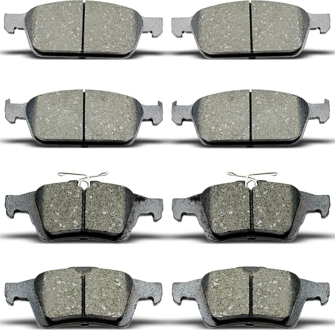 Front Rear Ceramic Brake Pads 8 Pieces Set fit for 2013-2016 Ford Escape,for 2014-2015 Ford Transit Connect