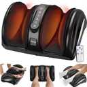 TISSCARE Foot Massager for Neuropathy: Shiatsu Feet Massager with Heat for Plantar Fasciitis, Pain Relief, Circulation, Deep Kneading Relaxation Massage for Women Men (Black)