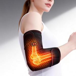 Heated Arm Massager Elbow Brace for Tendonitis Tennis Elbow Pain Relief, Portable Heating Pad Sleeve with Massage and Compression Support for Cubital Tunnel Ulnar Nerve