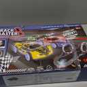 2-in-1 Slot Car Race Track Set with 4 High-Speed Cars, Electric Track, Dual Racing Game with 2 Controllers, Circular Overpass Design Featuring Flash Tracks. Toy Gift for Boys Kids Ages 4-6 6-8 8-12