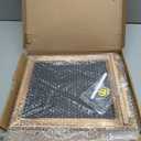 LotFancy 15"x12" Magnetic Chalk Board Sign, Small Wood Framed Tabletop Black Easel Chalkboard, Foldable Standing Ledge,1 White Chalk Pen 2 Magnets and Wall Hanging Kits Included, Rustic Brown