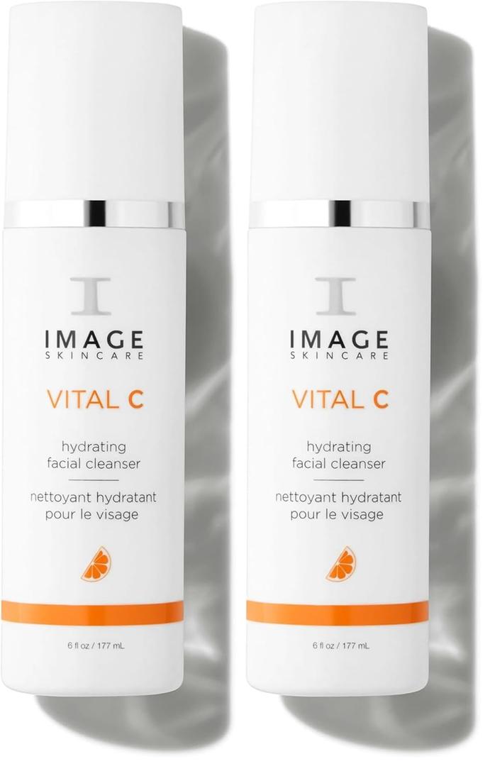 IMAGE Skincare,VITAL C Hydrating Facial Cleanser,Gentle Face Wash with Vitamin C,E and A,6 fl oz,(Pack of 2)