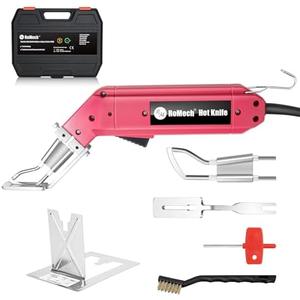 ROMECH 60W Fabric Cutter Rope Cutter, Pro Electric Hot Knife Heat Sealer with Adjustable Power, Cutting Tool Kit with Blades & Accessories (60W, RM-017)