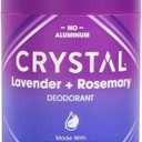 Crystal Magnesium Solid Stick Natural Deodorant, Non-Irritating Aluminum Free Deodorant for Men or Women, Safely and Effectively Fights Odor, Lavender + Rosemary, 2.5 oz