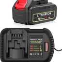 6000mAh Battery Replace for DeWalt 20V Max Battery with DCB112 Fast Charger, DeWalt 20V Batteries and Charger Combo Compatible with DCB206/DCB205/DCB208 & DCD/DCF/DCG Series Power Tools