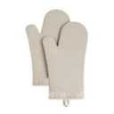 KitchenAid Ribbed Soft Silicone Oven Mitt Set, 7"x13", Milkshake 2 Count