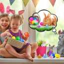 2 x 36 Pack Easter Egg Fillers with Easter Bunny Plush Easter Eggs with Toys Inside, Mini Easter Stuffed Animals Easter Eggs Hunts Party Favors Easter Basket Stuffers for Kids Toddler Teens Boys Girls