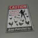 6 Piece Metal Signs Chicken Signs for Funny Coop Decor Signs for Outdoor Decor Farm Plaque Yard Chicken Coop Gift for Chicken Lovers Chickens Plaque 8x12 Inch