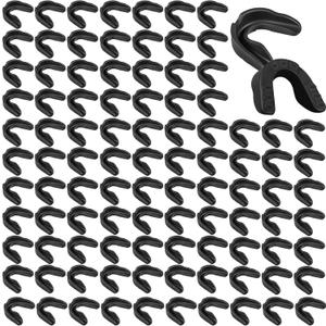 Kathfly 100 Pcs Youth Mouth Guard for Sports Mouthguard Athletic Football Mouth Guard Football Mouthpiece Gum Protection for Boxing Basketball Hockey Karate(Black)