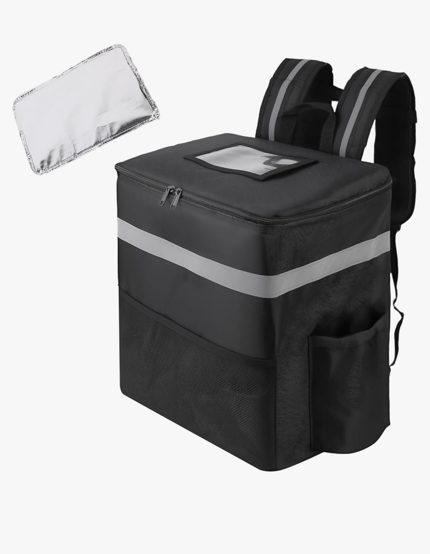 Insulated Food Delivery Backpack with 2 Cup Holder, Cooler Bags for Hot/Cold Food for Bike, Insulated Reusable Grocery Shopping Backpack for Doordash(Black) Insulated Food Delivery Backpack with 2 Cup Holder, Cooler Bags for Hot/Cold Food for Bike, Insulated Reusable Grocery Shopping Backpack for Doordash(Black)