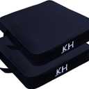 Black Stadium Seat Cushion 2 Pack, Boat Canoe Kayak Seat Cushion, Bleacher Seat Cushion, Portable and Extra Thick Cushion for Any Outdoor Events