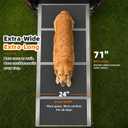 Dog Ramp for Car, 7"1L x 24"W Ultra-Wide Aluminum Outdoor Pet Ramp for Medium & Large Dogs, High-Traction Coil Surface, 4-Fold Design, Ideal for SUVs, Trucks, and Stairs, 250 lb Capacity