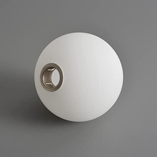 FMOPQ Lighting Replacement Glass Lampshade 4 Inch Milky White Glass Dome Cover Round Globe 0.8 Inch Fitter for G9 Bulb Replacement (milk white)