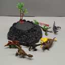 Generic JUKUDAHU Dinosaur Toy with Volcano, Small Trees and Mini Dinosaurs, Green