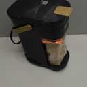 Single Serve One Cup Coffee Maker, for K Cups and Grounds, Mini Coffee Maker with Portable Handle, 6 to 12 Oz Brew Size, for Travel, Camping, Office, RV and Dorm, 120V, Black and Gold