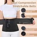 Abdominal Binder Post Surgery Postpartum Belly Band, C-section Belly Binder, Girdle for Postnatal, Adjustable Belly Wrap, Stomach Compression Hernia Belt For Men or Women After Pregnancy, Hysterectomy