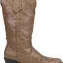 ROPER Womens Brooklyn Round Toe Casual Boots Mid Calf Low Heel 1-2" - Beige (8, Tan)