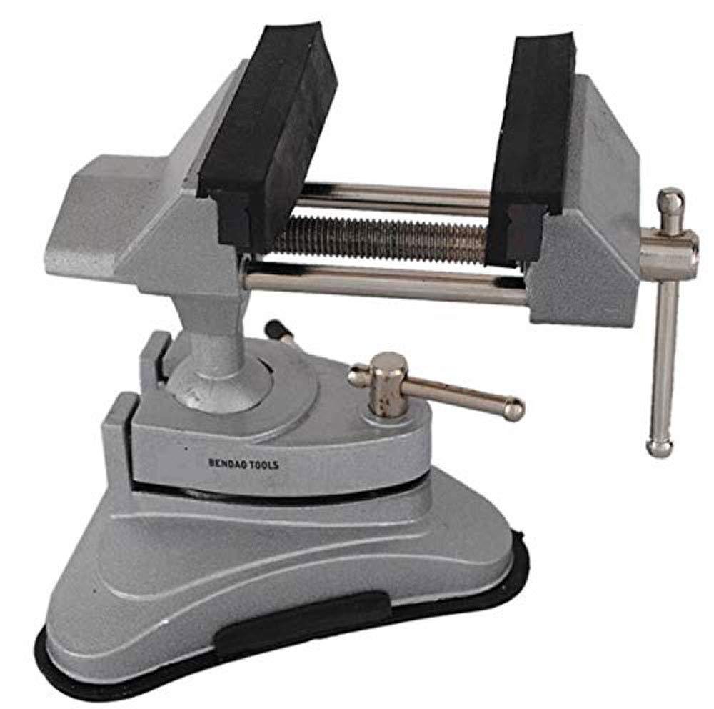 Mini Vise/Portable Multi-Angle Pivoting Vacuum Base Vise with 360Swiveling Head and Powerful Suction