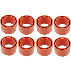 8 Pcs Orange Rubber Fishing Rod Holder Tube Insert Protector, Fit 2" Tube(50mm to 51mm)