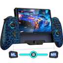 Gammeefy Switch Controller for Nintendo Switch/Switch OLED, (No Drift, No Deadzone) Hall Effect Joystick Wireless Switch Joypad With 9 Lights Color, One-Piece Switch Remote with Turbo/Programming (Crack)