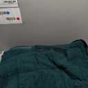 Cottonblue Weighted Blanket 15lbs for Queen Ded - Ultra Soft, Cozy Comfort Sherpa Blanket for Relax and Sleep, Heavy Bed Blankets with Cemaric Beads, 60x80 Inches,Green