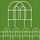 AMAGABELI 35 Panels 18in(H)50ft(L) Decorative Garden Fence No Dig Rustproof Metal Pre-Linking Fence Panels Garden Edging Border Animal Barrier Fencing for Flower Beds Yard Patio Outdoor Decor White