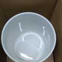 DOWAN 360 Rotating Extra Large Cooking Utensil Holder, 7.6" Kitchen Utensil Holder for Countertop, Utensil Crock for Farmhouse Kitchen Decor, Ceramic Stable Utensil Caddy, White Stripes