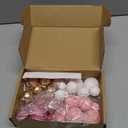 ASTARON 32 Pcs Ball Cake Topper Decorations Mini Balloons Cake Topper Sticks Foam Balls Cake Picks Cake Topper Balls Cake Decorations for Wedding Party Birthday Cake Decorating (Pink Gold)