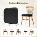 puredown Chair Cushions for Dining Chairs, Set of 2 Memory Foam Seat Cushions with Non-Slip Backing & Ties, 16" x 16" x 1.5", Comfortable & Supportive Dining Chair Pads for Kitchen, Black