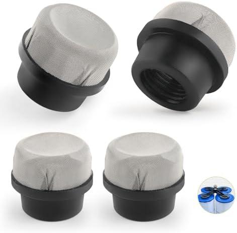 4 PCS 190106Z Air Bleeder Screen Cap for Clear Plus Pentair Clean EasyClean D.E. Quad D.E Filters Stainless Steel Pool Filter Air Bleeder Screen Filter Cap Replacement Parts for Air Valve Strainer Cap