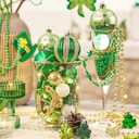 Valery Madelyn 50ct St Patricks Day Tree Decorations Shamrock Ornament Set, Irish Hanging Ball Ornament for Small Tree, Good Luck Clover Green Ornaments for St Patty's Day